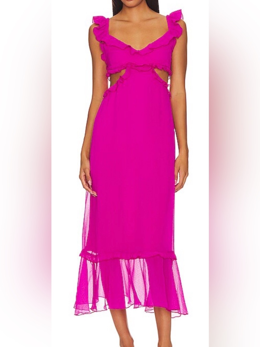 Show Me Your MuMu Fuchsia Cutout Maxi Dress
